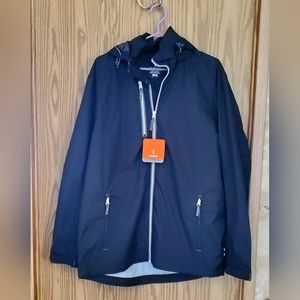 Elevate sports grey hooded Ansel Windbreaker jacket - size L